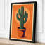 Saguaro in Terracotta Botanical 1 Piece Wrapped Canvas Wall Art-1664439872-1664439934