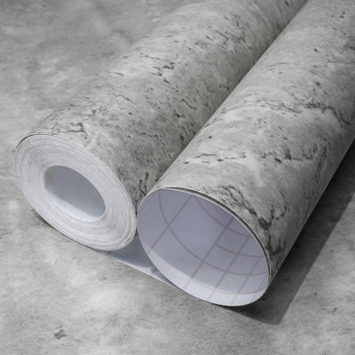 Matte Concrete Wallpaper Roll 23.6" X 720" | Textured Vinyl | Removable Self-Adhesive
