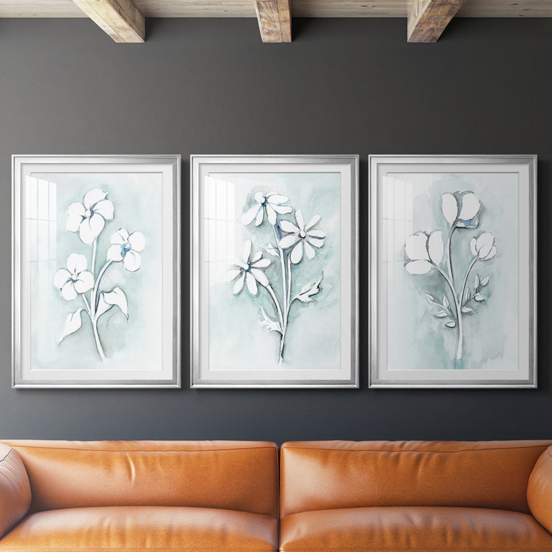 Bohémien bleu I - reproduction encadrée sur mesure de qualité supérieure mate - 3 pièces