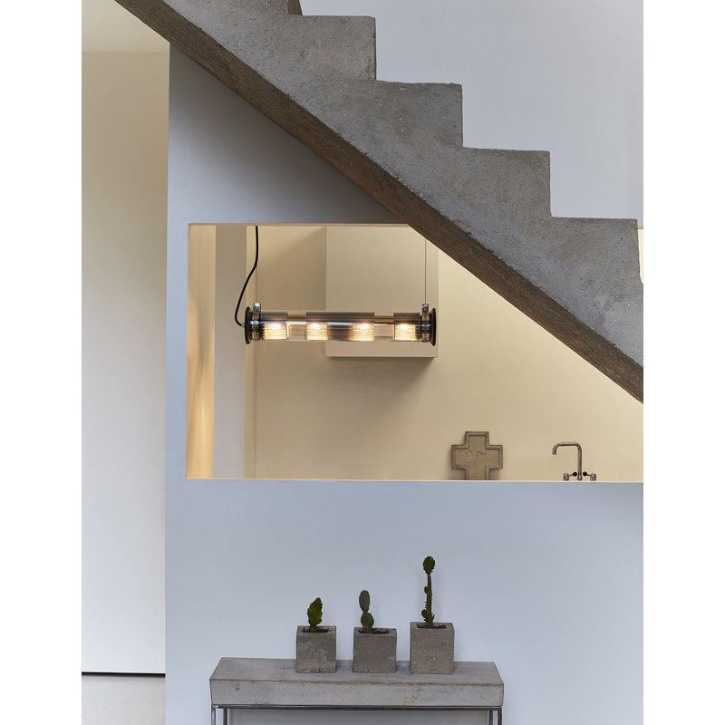 2 - Light Pendant, Gold, 4.9213" H x 20.4724" W x 4.9213" D