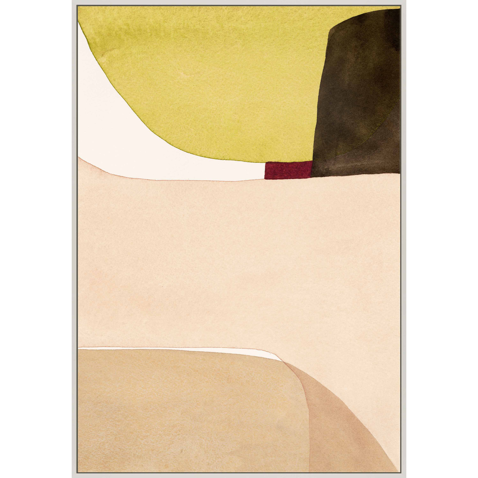 It Is All Neutral by Julia Balfour , 25" H x 17.5" W x 1.25" D, White Picture Framed Canvas