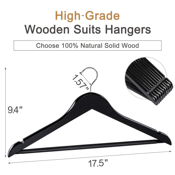 Rebrilliant Vegard Non-Slip Standard Hanger for Suit/Coat