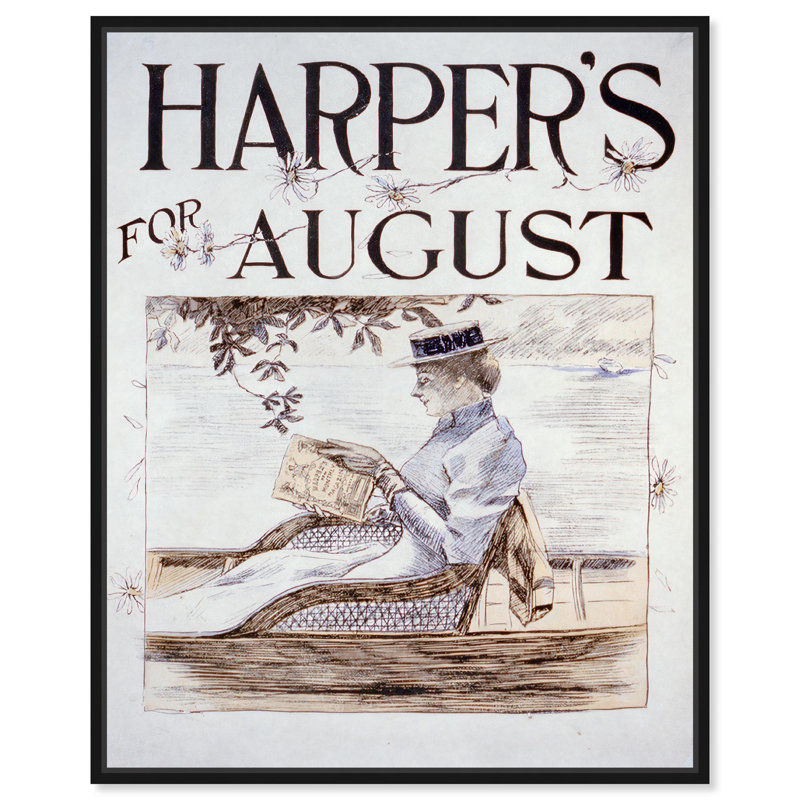 «Harpers Penfield August 1892» par Art Remedy, H 21 po x l 17 po, Structure noire