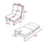 Méridienne, fauteuil inclinable Tatami