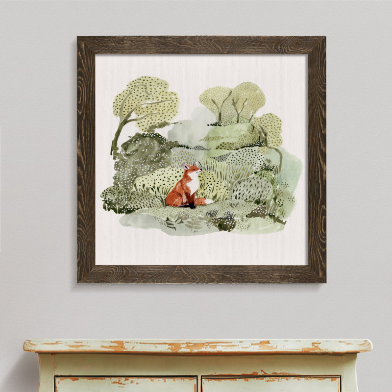 Reproduction d’art sur toile, "fox glen i" par paul cezanne, Espresso Framed Canvas, H 32 po x l 44 po x P 1,25 po