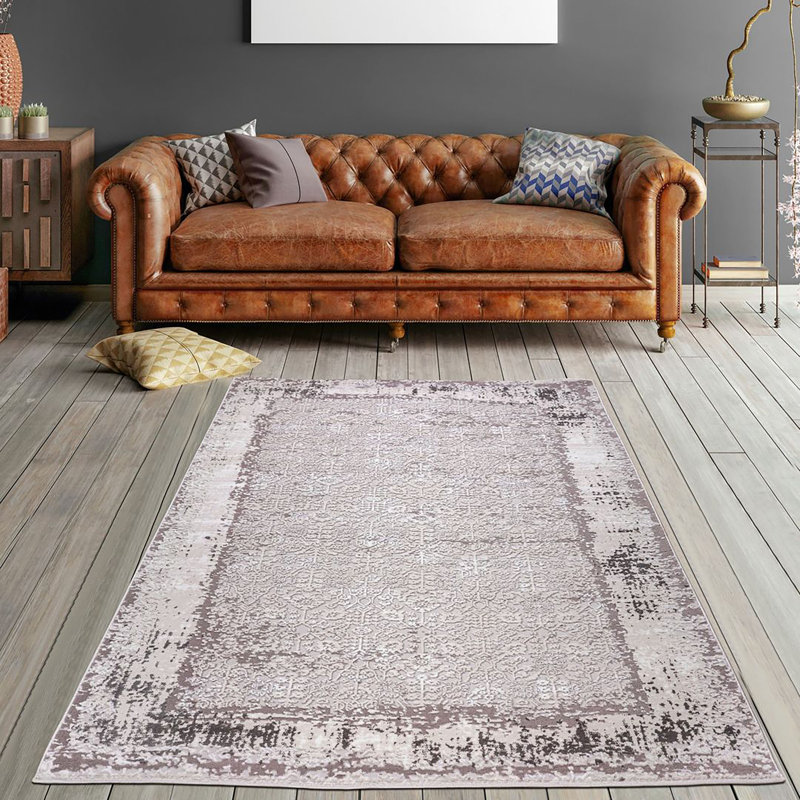 Tapis turc - GRIS, Rectangle 9 pi 2 po x 12 pi 2 po