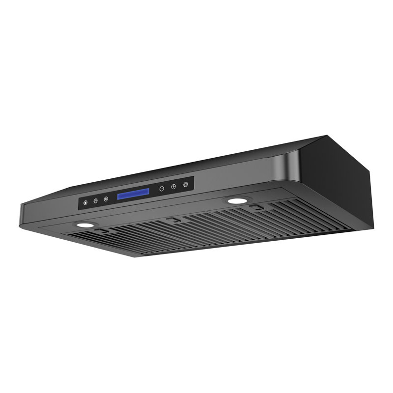 36'' 900 CFM Under Cabinet Range Hood with Versatile Venting,Remote,Touch Control LCD, Black