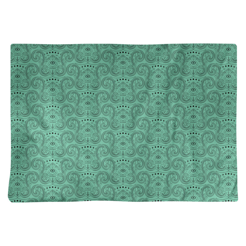 Napperon en coton 18 po Third Eye, Vert jade