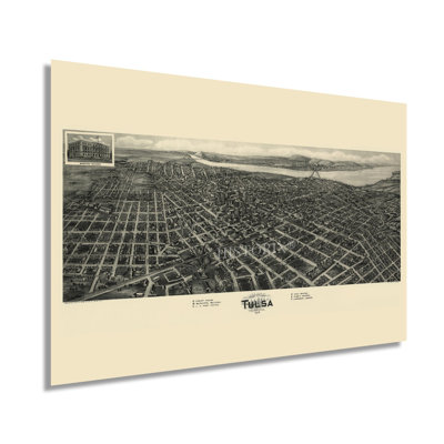 Carte de Tulsa, Oklahoma, en 1800