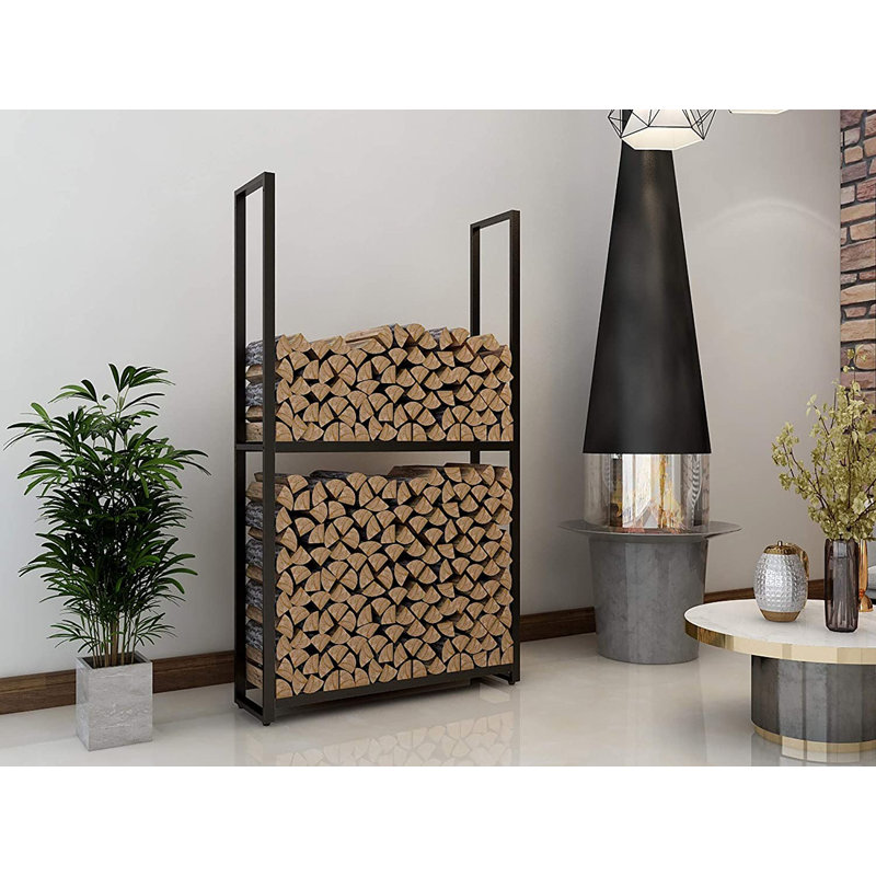 Finchamp Metal Log Rack, 200cm H x 65cm W x 25cm D