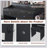 Modern Large Mirror Vanity Desk With 5 Drawers, Power Outlet, And Adjustable Lighting For Bedroom Makeup-439169237