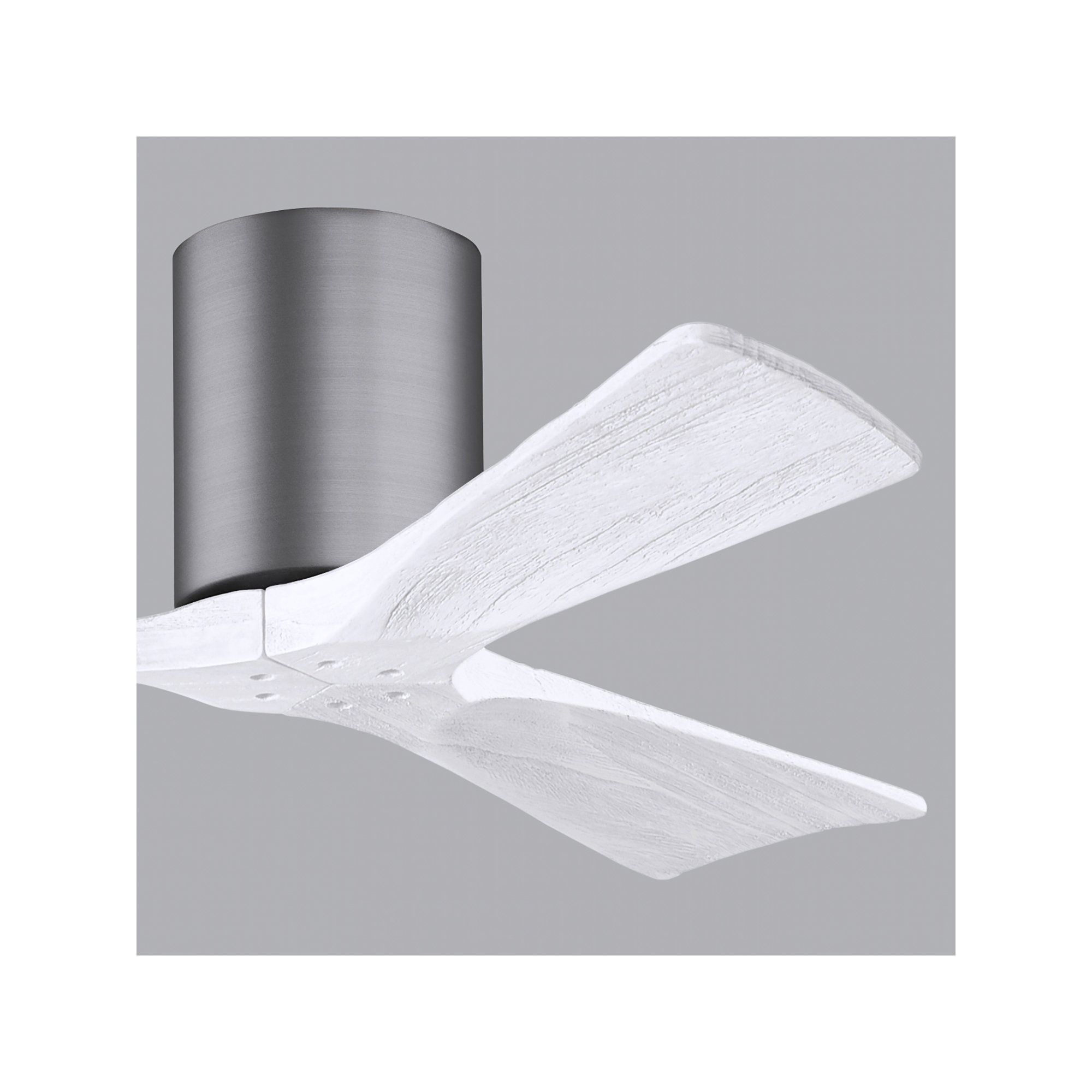 Olivier 3 Blade Ceiling Fan, Brushed Pewter, 42", Matte White