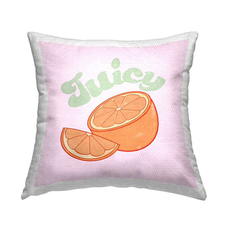 Coussin d'extérieur imprimé Juice Citrus Slice par Ashley Singleton
