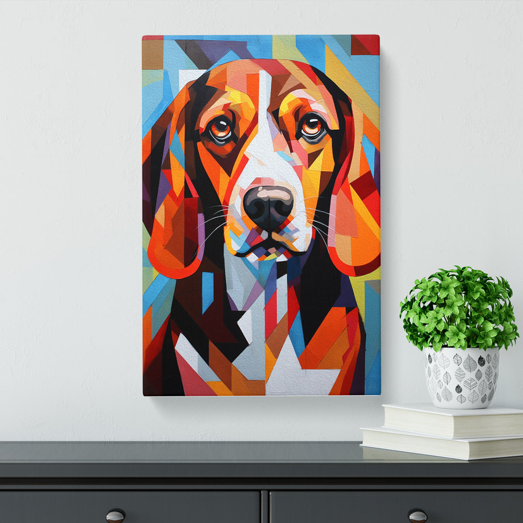 Beagle Constructivism - Wrapped Canvas