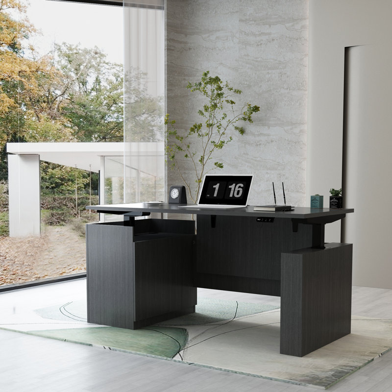 Adjustable Executive Desk, Gray