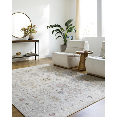 Our PNW Home x Livabliss Vintage Traditional Oriental Boho Ivory Rust Area Rug
