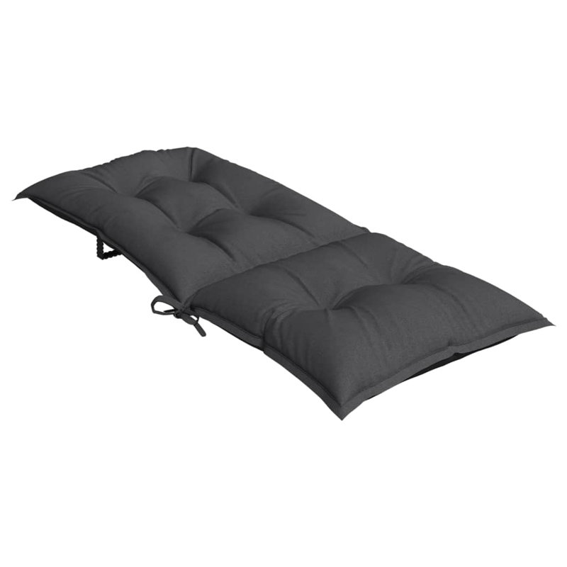 Red Barrel Studio® Highback Chair Cushions 4 Pcs 47.2"X19.7"X2.8" Fabric, 4, Melange Anthracite