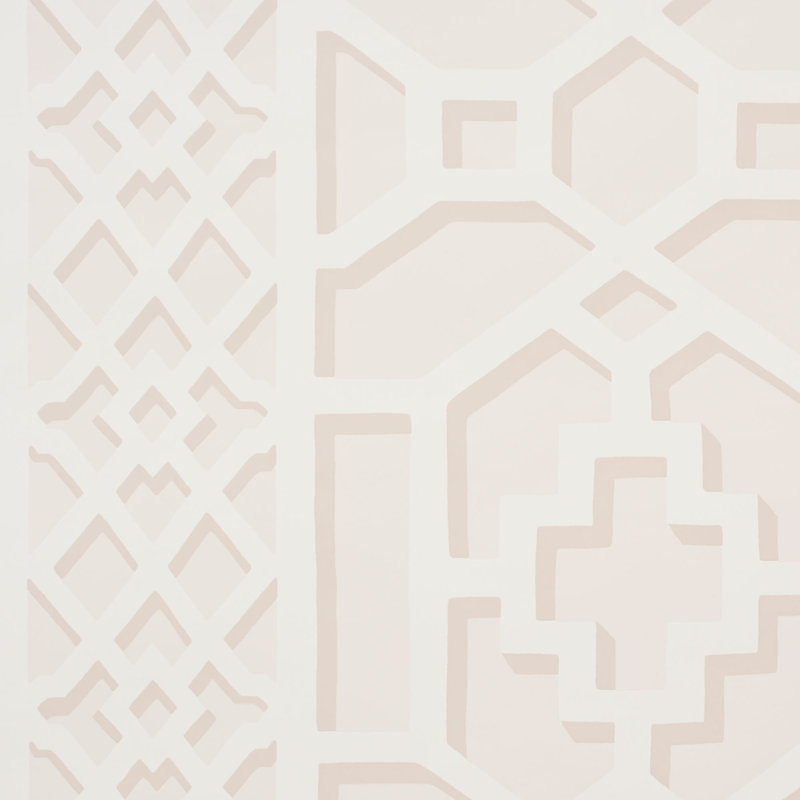 Papier peint treillis Zanzibar, Rosé