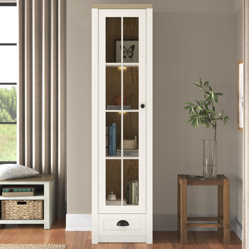 Brasher Display Cabinet, Brown/White