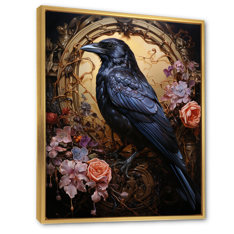 Caodhan Crow, opulent serment sur toile, H 20 po x l 12 po x P 1 po, Cadre flottant doré