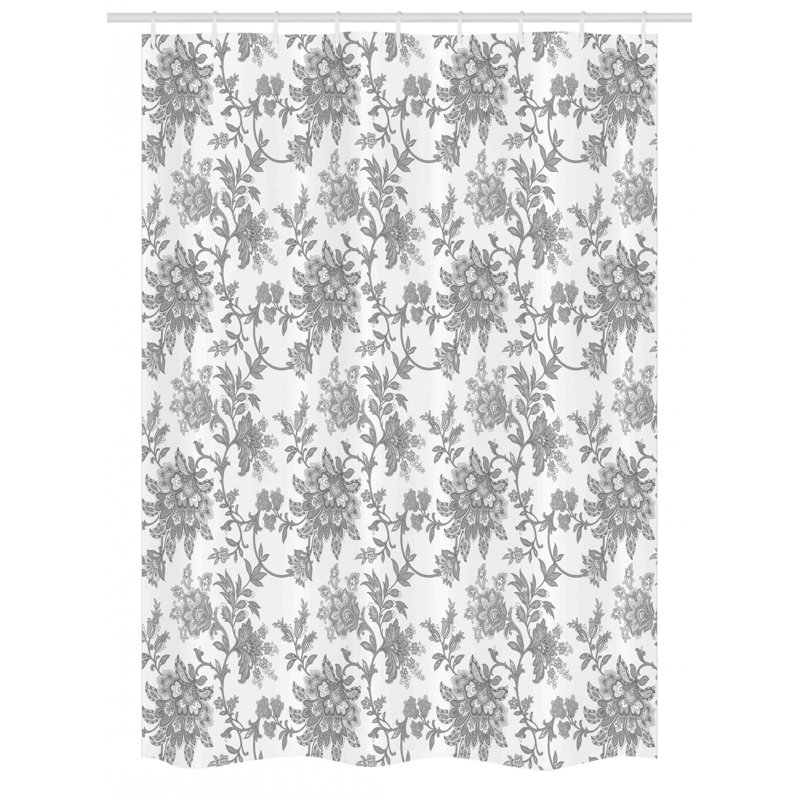 Shower Curtain with Hooks Included, 54" W x 78" L