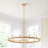 12 - Light Dimmable Wagon Wheel Rattan Chandelier
