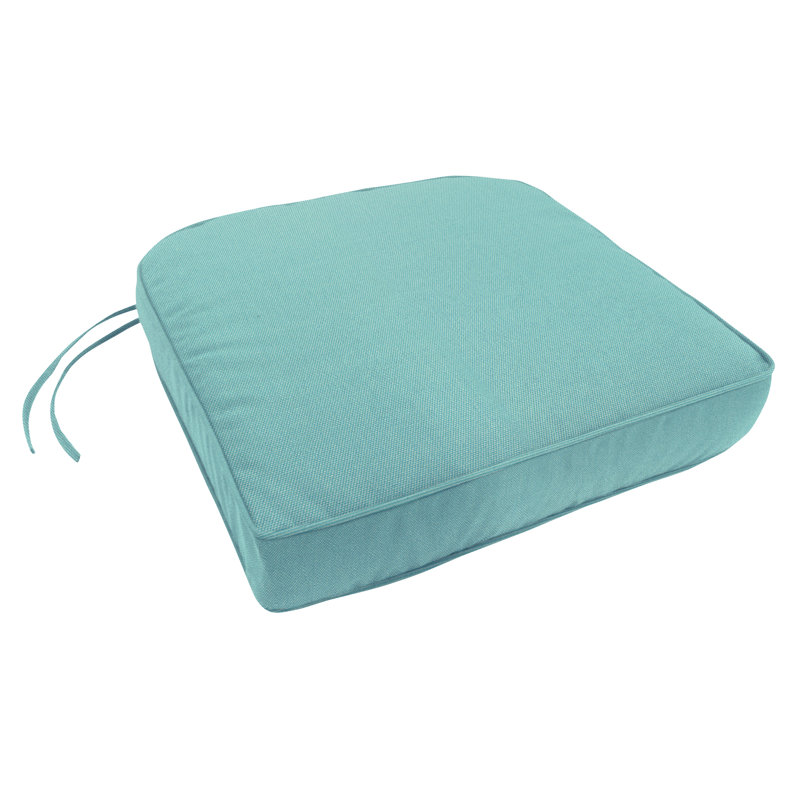 Encinitas Sunbrella Outdoor 3.5'' Dining Chair Seat Cushion, 3.5" H x 18" W x 19" D, Canvas Aruba Sunbrella® Canvas