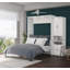 Lit escamotable avec armoire de rangement Luka (90 po de largeur) -31813637