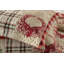  Ensemble de courtepointe réversible en microfibre beige et rouge de trois articles-1624481042