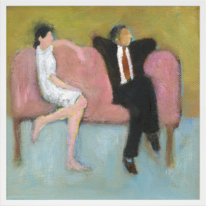 The Pink Couch Painting by Simon Schneiderman