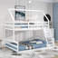 Lit superposé simple au-dessus d'une chambre double avec échelle intégrée, gris-547271446