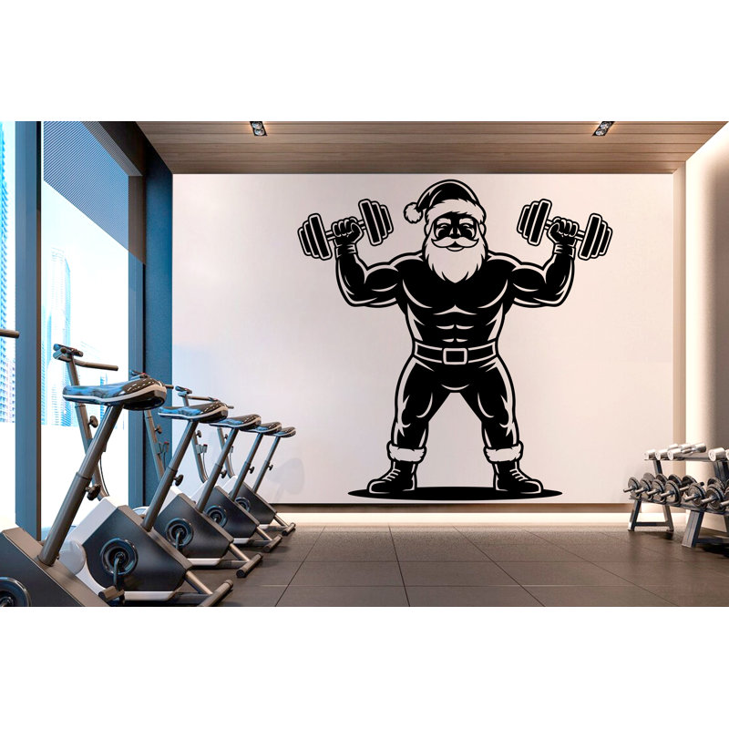 Père Noël, décoration murale, père Noël, remise en forme, art mural, décalcomanie, gorille, H 35 po x l 35 po, Brun