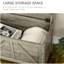 Appeal 30" Grey Storage Box With Hinge - Lift Top Organizer For Bedroom, Entryway, Living Area