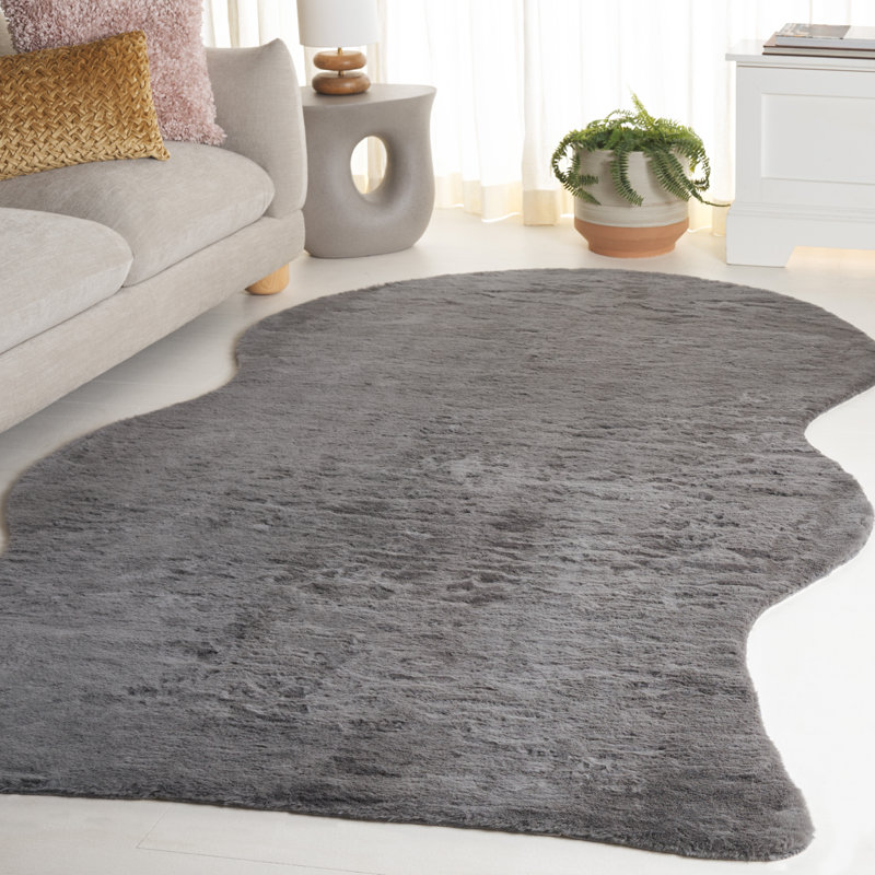 Ovedia Performance Solid Color Rug, Rectangle 5' x 8'