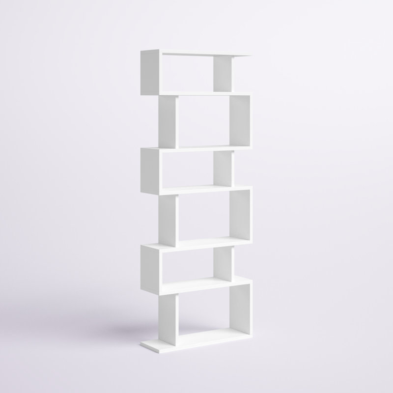 Levingston Geometric Bookcase, White