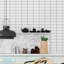 Kitchen Original Brilliant White Glossy 3D Tile Stickers 30 x 15cm