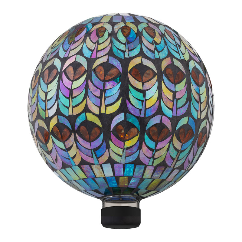  Boule de regard en mosaïque de verre coloré, Bleu