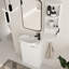 Ensemble de meuble-lavabo simple autoportant 23 po avec comptoir en céramique Derwent et support de rangement mural 12 po-647804750