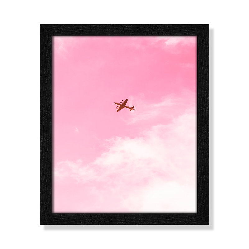«Flight Through Cotton Candy Skies» par J Lee - impression d'un seul cadre, Noir, H 15 po x l 13 po x P 0,75 po