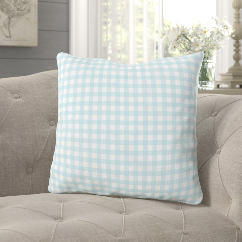 Coussin Checks, Intérieur, Bleu