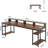 Two-Person Desk, Extra Long Double Computer Workstation with Stylish X-Legs, Industrial Home Office Table for 2