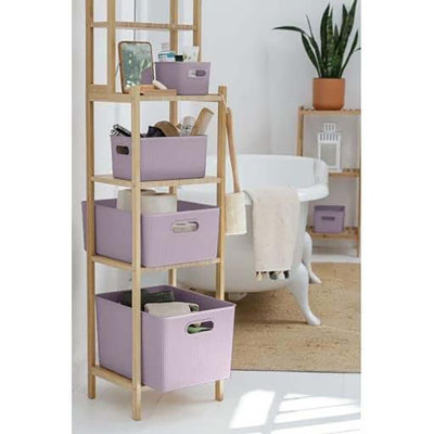 Bacs de rangement décoratifs en plastique (ensemble de 4)