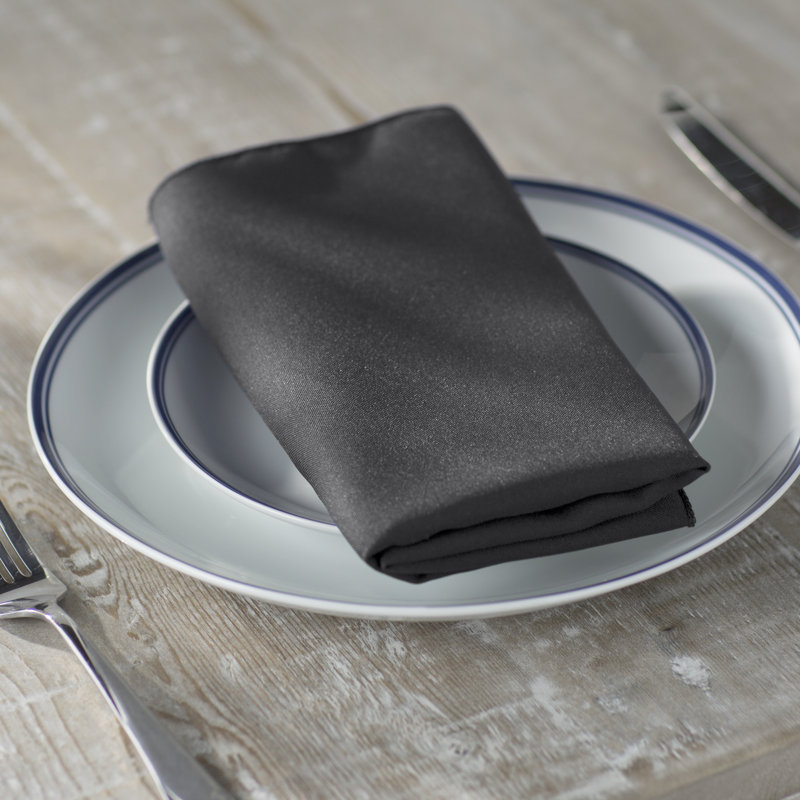 Polyester Square Napkin - Basics by Wayfair™, Black, Set of 10