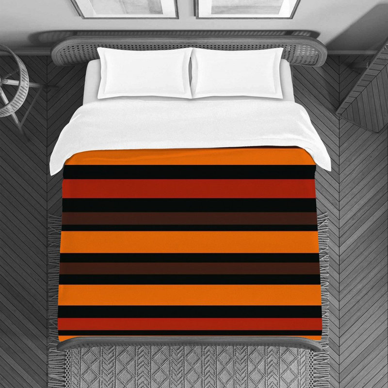 Polyester Striped Duvet Cover, Twin Duvet Cover