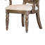 Ensemble de 2 chaises de salle à manger Hama, bois de chêne vieilli, tissu beige touffeté