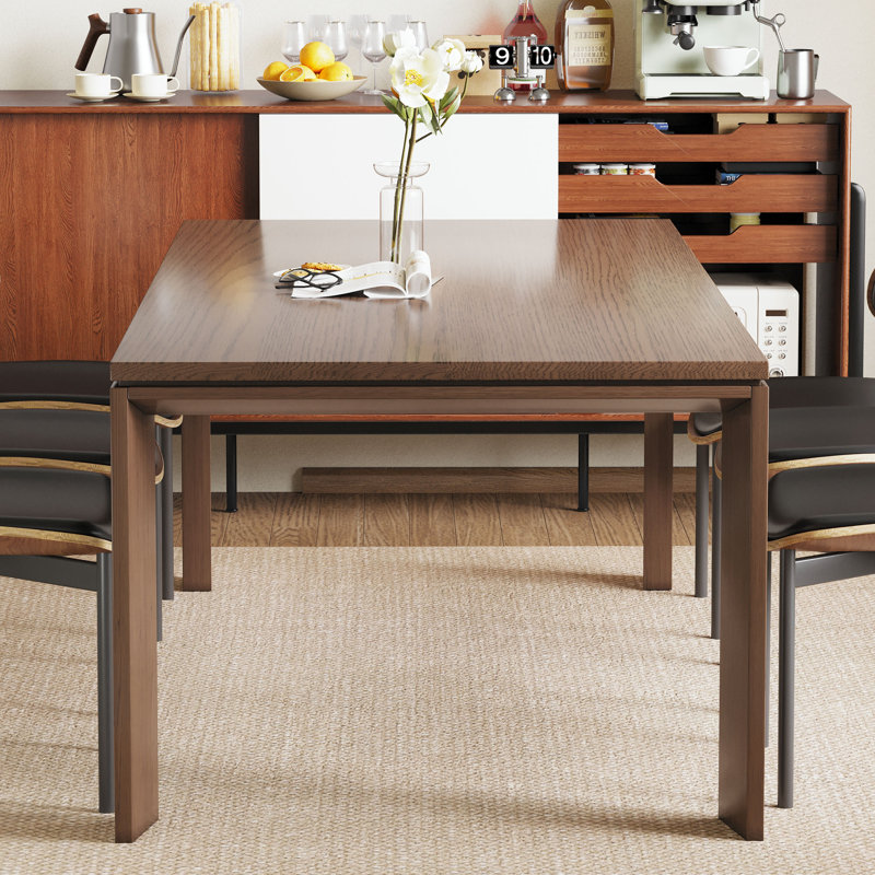 Cathelijn 62.99" W Rectangular Solid Wood Dining Table, 29.52"H x 70.86"L x  31.49"W