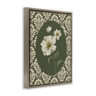 Cadre flottant Fancy Lace and White Flowers, design par Nan