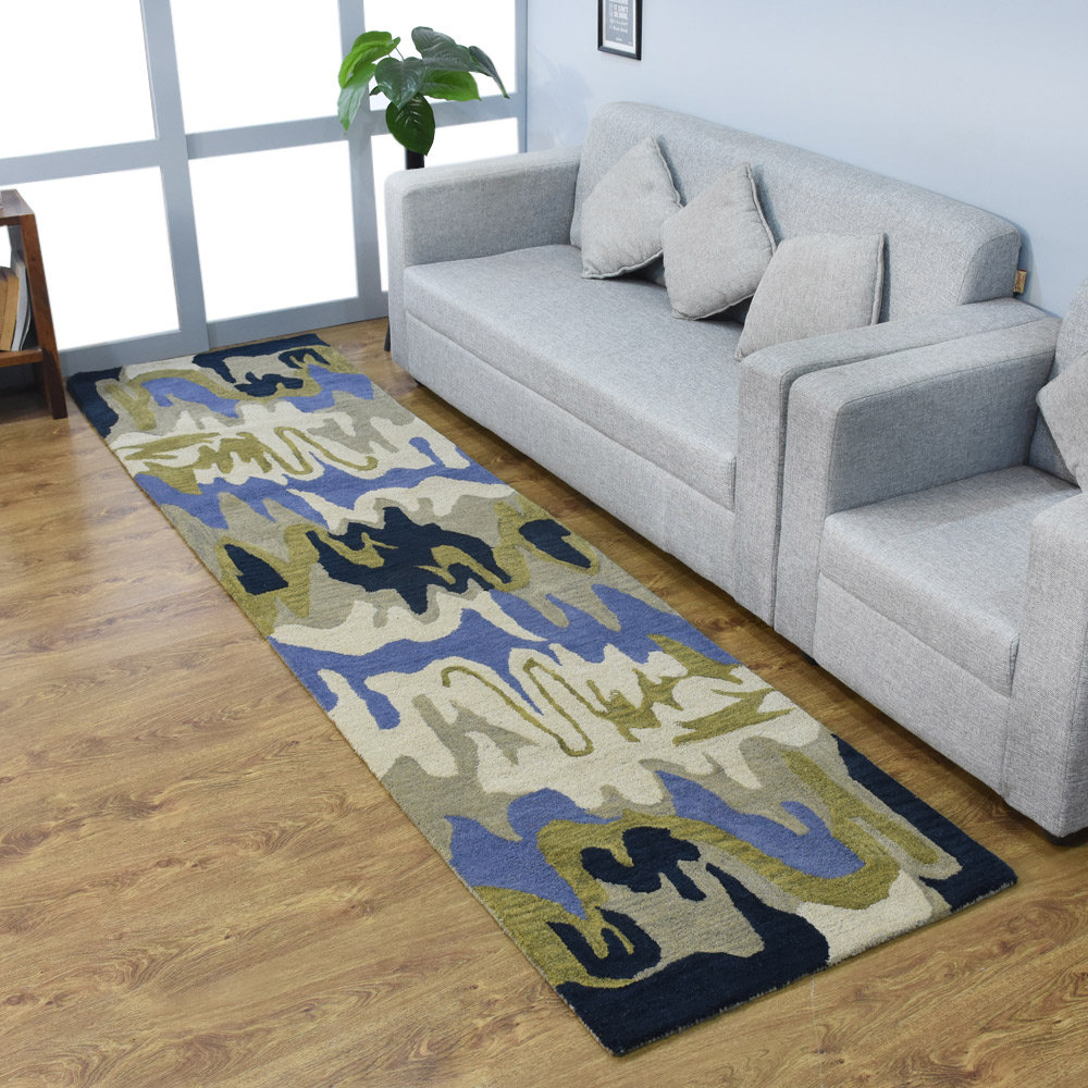 Hokku Designs Oscoda Abstract HAND TUFTED WOOL ECO-FRIENDLY AREA RUGS ...