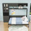 Lit escamotable avec canapé Murphy, tablettes, ports USB et lumières, conception multifonctionnelle-315181990-315181988