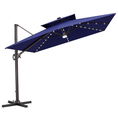 Parasol en porte-à-faux sans base transversale